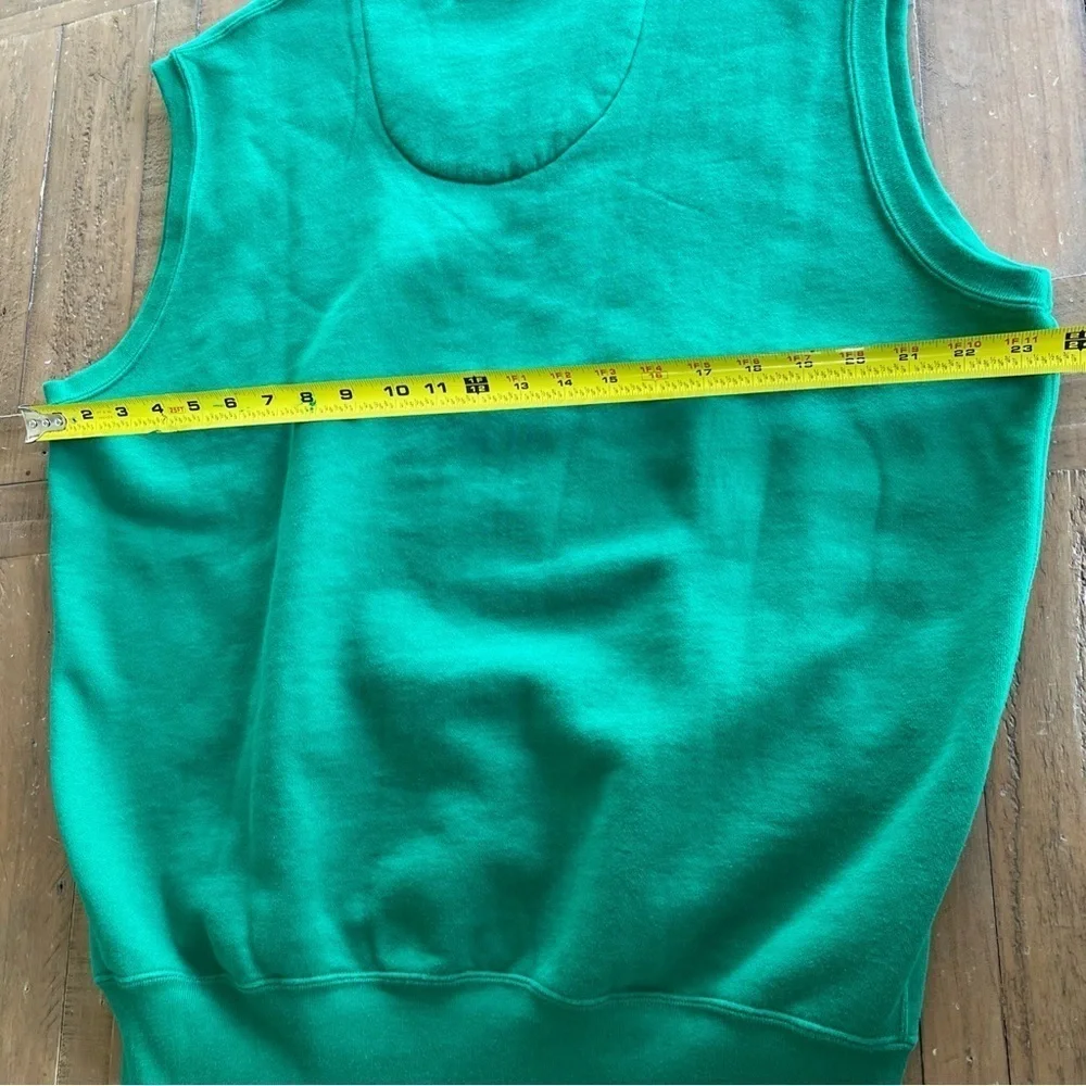 Ralph Lauren Polo Golf Green cotton Vest y2k Vintage Crest Logo Medium Preppy